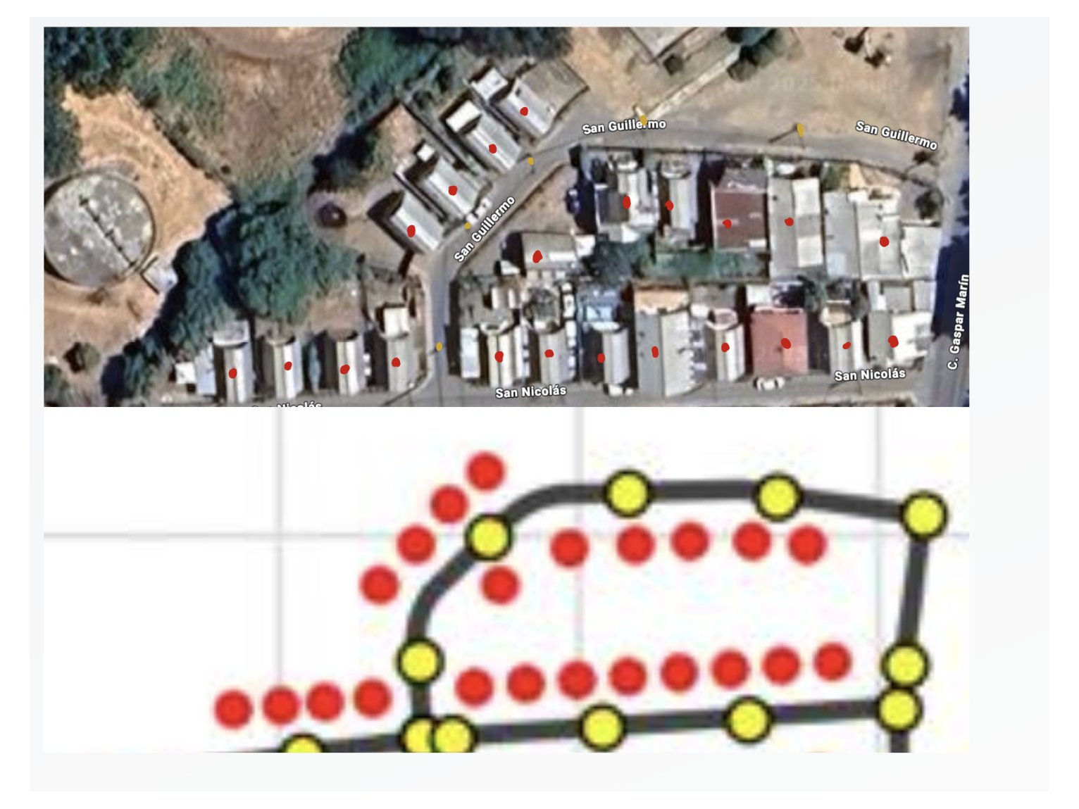 Households and poles extracted from satellite imagery