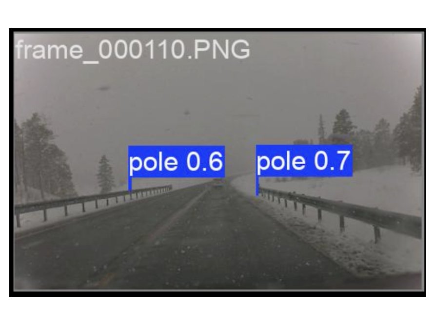 Snow pole detection